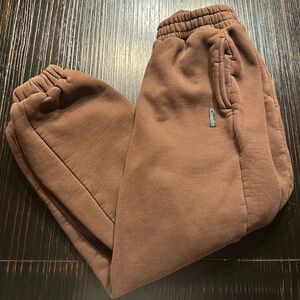 Comfrt Jogger Sweat Pants With Pockets Brown Size Large